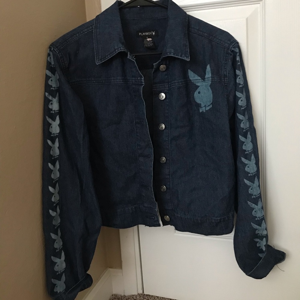 vintage playboy jean jacket